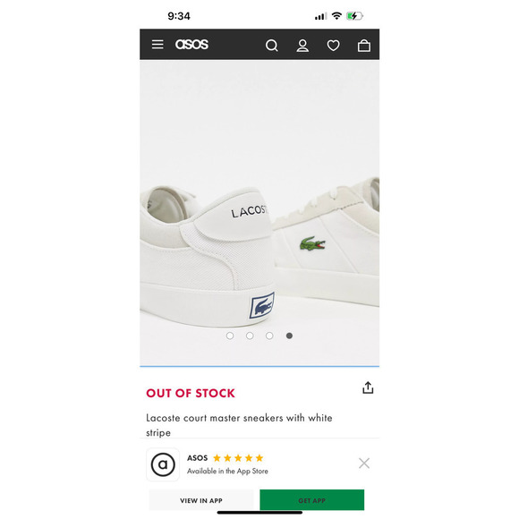 Lacoste Court-Master 220 1 CMA Mens Beige Canvas Lifestyle Sneakers Shoes main image 9